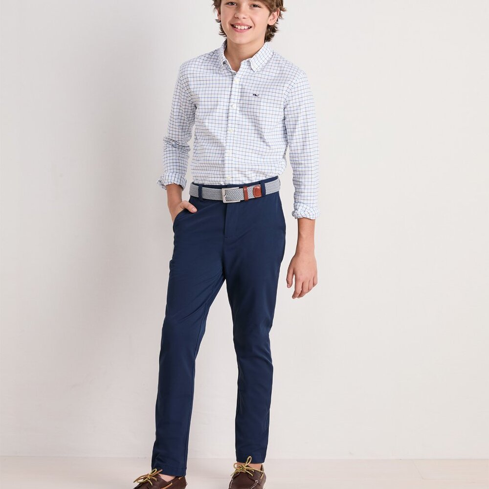 Vineyard Vine's Boys Sz 10 Blue Performance Pants